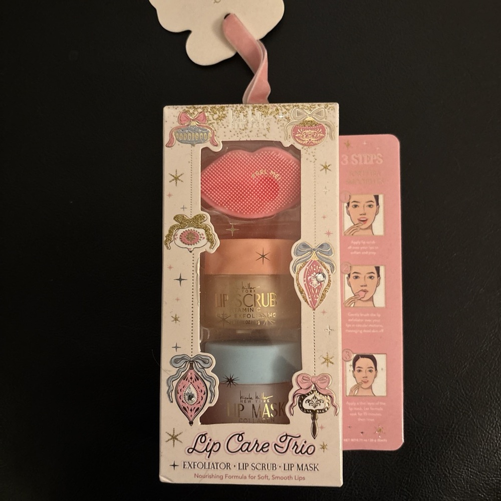 Too Faced Lip Care Trio with Pink and Gold Accents